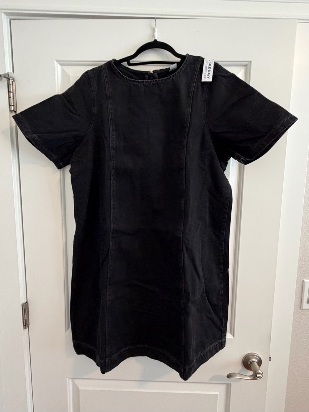Short-Sleeve Black Denim Dress OLD NAVY - XL TALL